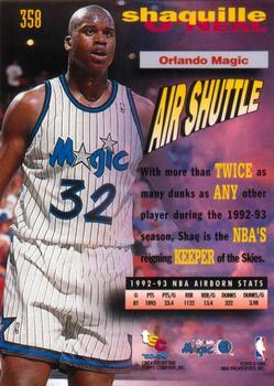 1993-94 Stadium Club - First Day Issue #358 Shaquille O'Neal Back