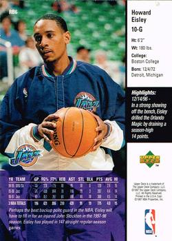 1997-98 Upper Deck Arby's Utah Jazz #RB6 Howard Eisley Back