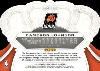 2019-20 Panini Crown Royale #1 Cameron Johnson Back