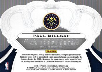 2019-20 Panini Crown Royale #27 Paul Millsap Back