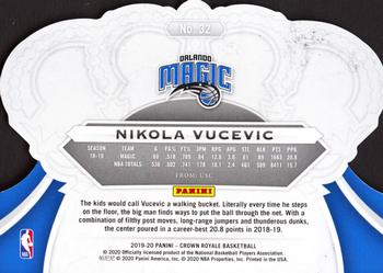2019-20 Panini Crown Royale #32 Nikola Vucevic Back