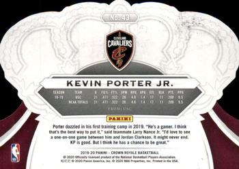 2019-20 Panini Crown Royale #43 Kevin Porter Jr. Back