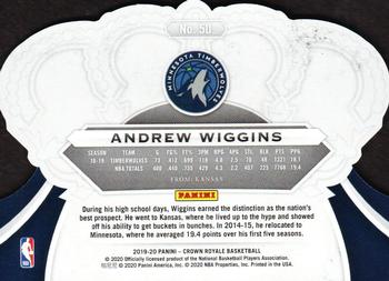 2019-20 Panini Crown Royale #50 Andrew Wiggins Back