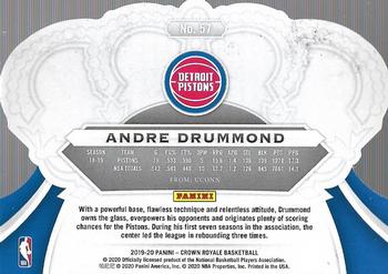 2019-20 Panini Crown Royale #57 Andre Drummond Back