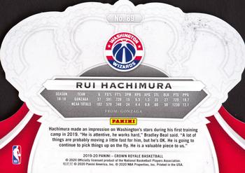 2019-20 Panini Crown Royale #89 Rui Hachimura Back