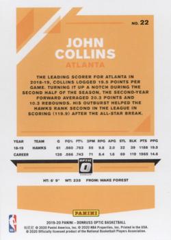 2019-20 Donruss Optic #22 John Collins Back
