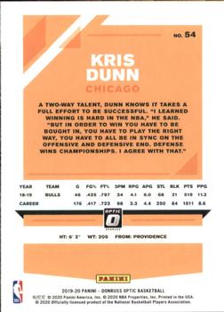 2019-20 Donruss Optic #54 Kris Dunn Back