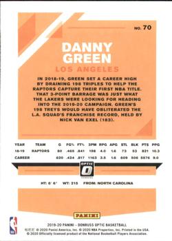 2019-20 Donruss Optic #70 Danny Green Back