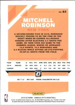 2019-20 Donruss Optic #83 Mitchell Robinson Back