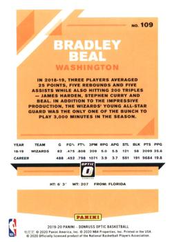 2019-20 Donruss Optic #109 Bradley Beal Back
