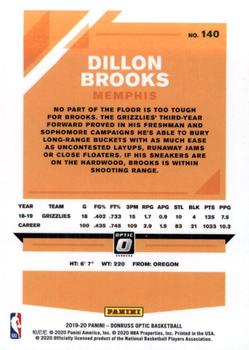 2019-20 Donruss Optic #140 Dillon Brooks Back