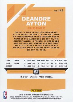 2019-20 Donruss Optic #145 Deandre Ayton Back