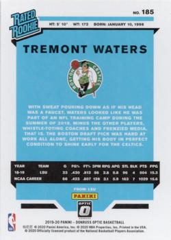 2019-20 Donruss Optic #185 Tremont Waters Back
