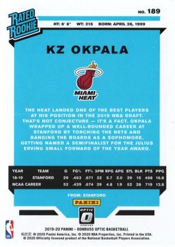 2019-20 Donruss Optic #189 KZ Okpala Back