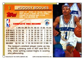 1993-94 Topps #9 Muggsy Bogues Back