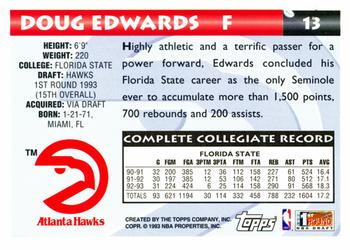 1993-94 Topps #13 Doug Edwards Back