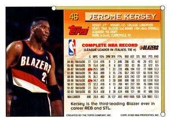 1993-94 Topps #46 Jerome Kersey Back