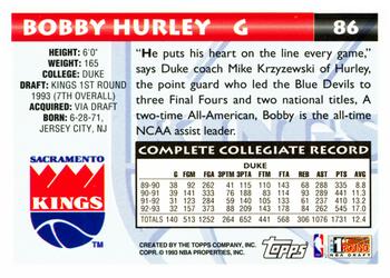 1993-94 Topps #86 Bobby Hurley Back
