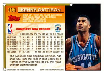 1993-94 Topps #109 Kenny Gattison Back