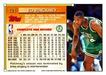 1993-94 Topps #121 Ed Pinckney Back