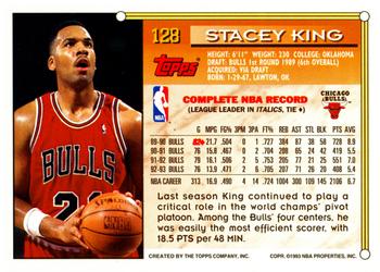 1993-94 Topps #128 Stacey King Back