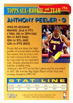  1992-93 Upper Deck Basketball #468 Anthony Peeler Los Angeles  Lakers TP : Collectibles & Fine Art