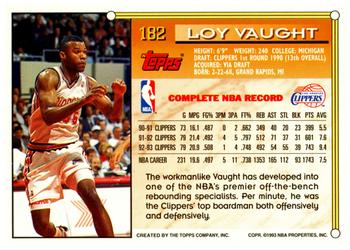 1993-94 Topps #182 Loy Vaught Back