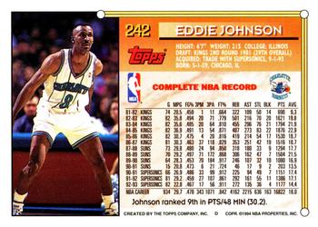 1993-94 Topps #242 Eddie Johnson Back
