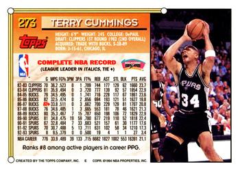 1993-94 Topps #273 Terry Cummings Back