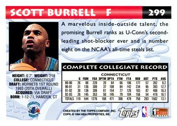 1993-94 Topps #299 Scott Burrell Back