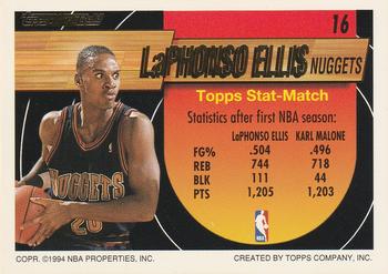 1993-94 Topps - Black Gold #16 LaPhonso Ellis Back