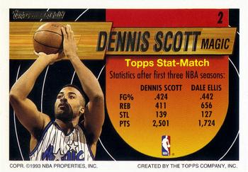1993-94 Topps - Black Gold #2 Dennis Scott Back