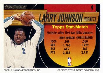 1993-94 Topps - Black Gold #9 Larry Johnson Back