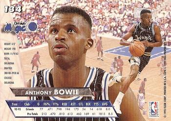 1993-94 Ultra #134 Anthony Bowie Back