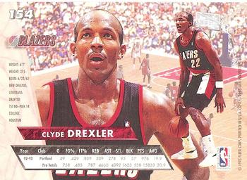 1993-94 Ultra #154 Clyde Drexler Back