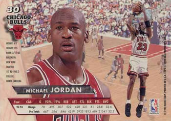 1993-94 Ultra #30 Michael Jordan Back