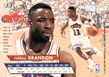 1993-94 Ultra #35 Terrell Brandon Back