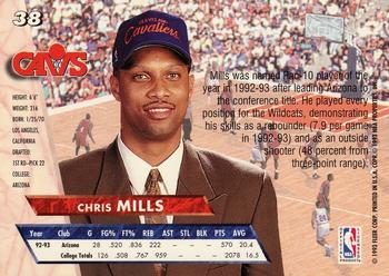 1993-94 Ultra #38 Chris Mills Back