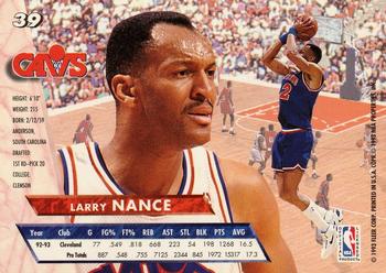 1993-94 Ultra #39 Larry Nance Back