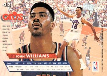 1993-94 Ultra #42 John Williams Back