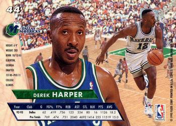 1993-94 Ultra #44 Derek Harper Back