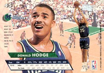 1993-94 Ultra #45 Donald Hodge Back