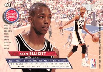1993-94 Ultra #61 Sean Elliott Back