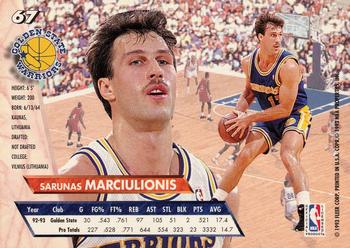 1993-94 Ultra #67 Sarunas Marciulionis Back
