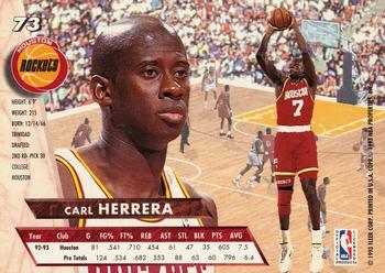 1993-94 Ultra #73 Carl Herrera Back