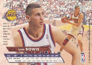 1993-94 Ultra #92 Sam Bowie Back