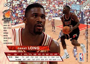 1993-94 Ultra #99 Grant Long Back
