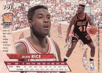 1993-94 Ultra #101 Glen Rice Back