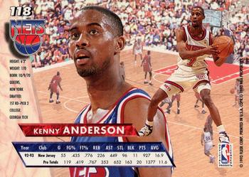 1993-94 Ultra #118 Kenny Anderson Back