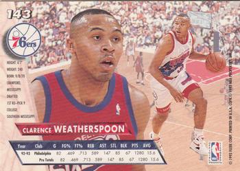 1993-94 Ultra #143 Clarence Weatherspoon Back